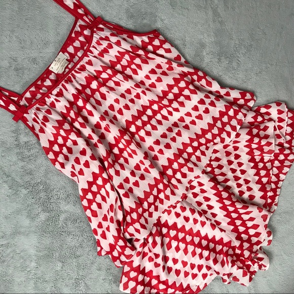 kate spade Pants - Kate Spade Crinkle Chiffon Heart Lounge Romper